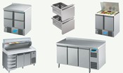 Kühltische, Saladetten, Pizzakühltische, Unterbau-Kühltisch, Universal-Kühltisch Kühltische Tiefkühltische