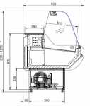 KBS Street 1500 / Farbe RAL 9010 wei� Freik�hltheke mit gebogene