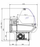 KBS Space 1200 / Farbe RAL 9010 wei� Freik�hltheke mit gebogener