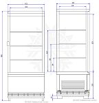 KBS Tischk�hlvitrine RT-78 LED Silber