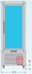 KBS Panoramatiefk�hlvitrine Prisma 400 TBV/PF / Silber