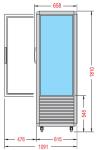 KBS Panoramavitrine Snelle 350 Q Platiumline Praline