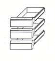 KBS Friulinox K�hltisch KTF Schubladensatz 3 x 1 / 3