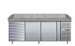KBS 2610 Pizzak�hltisch mit 2 T�ren und 7 ungek�hlten Teigschubl