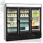 Tefcold-Kühlschrank-Glastür