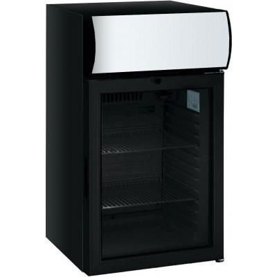 Bild 1: Esta Kühlschrank mit Glastür und Leuchtaufsatz - L 80 GLSS LED