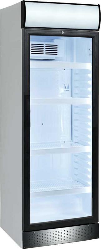 Bild 1: Esta Kühlschrank mit Glastür und Leuchtaufsatz - L 298 GLKh-Eco