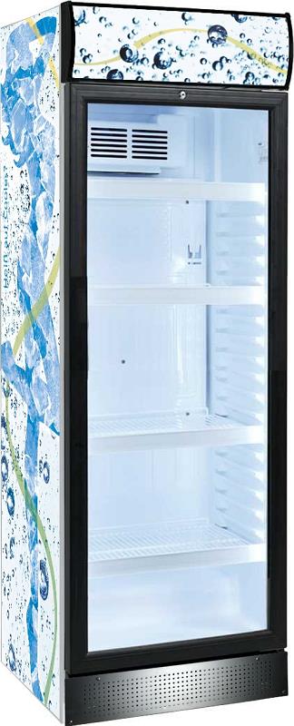 Bild 3: Esta Kühlschrank mit Glastür und Leuchtaufsatz - L 298 GLKh-Eco