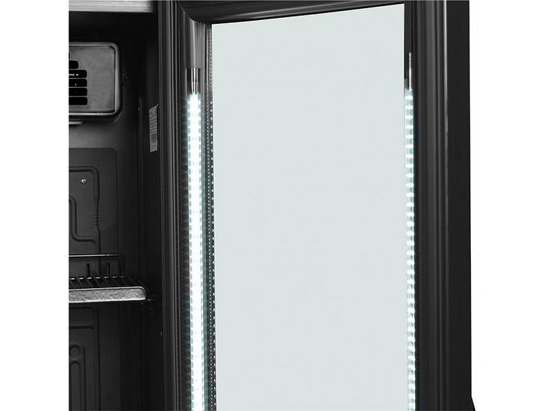 Bild 3: Esta Kühlschrank mit Glastür und Leuchtaufsatz - L 175 GLSS LED