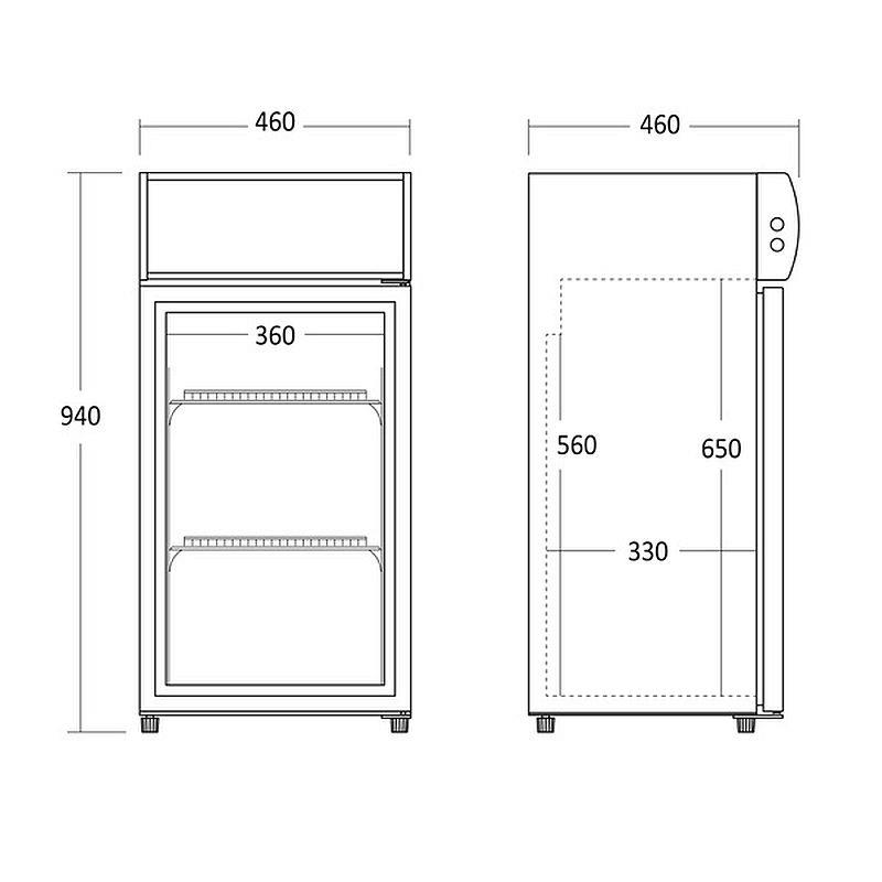Bild 5: Esta Getränkekühlschrank LC 81 GL-Black
