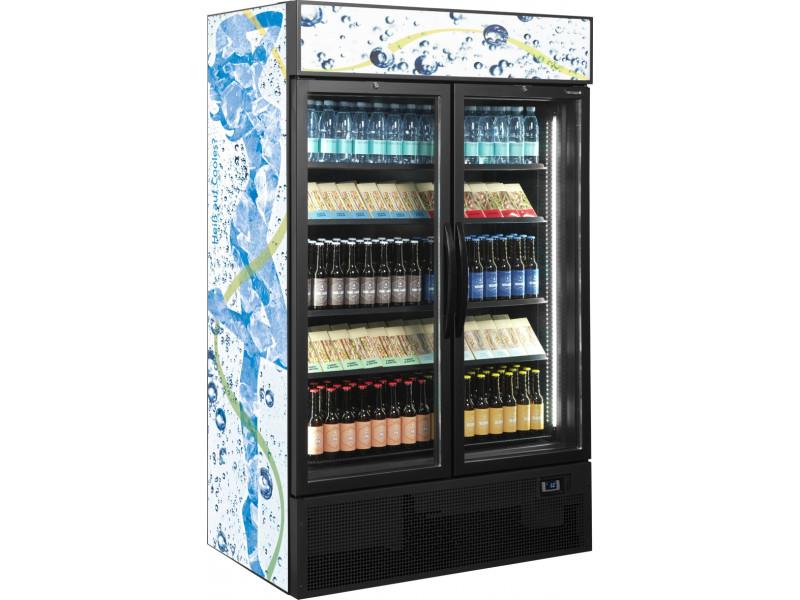 Bild 3: Esta Glastür-Kühlschrank mit Drehtüren HL 1200 GLSS