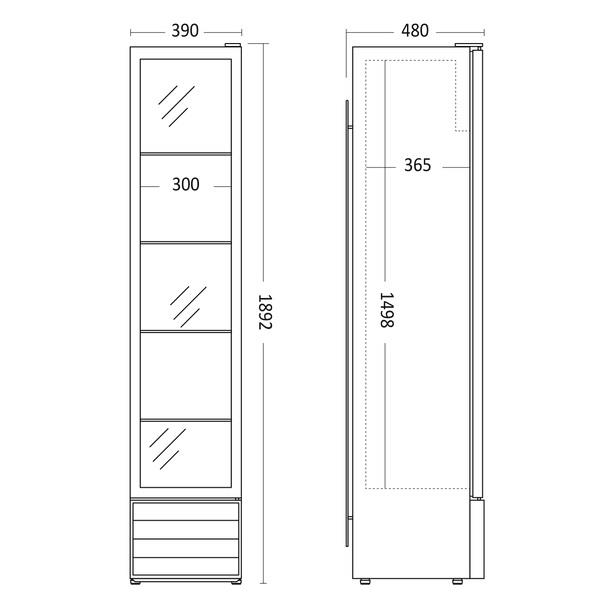 Bild 5: Esta Glastür Kühlschrank SD 226-Black