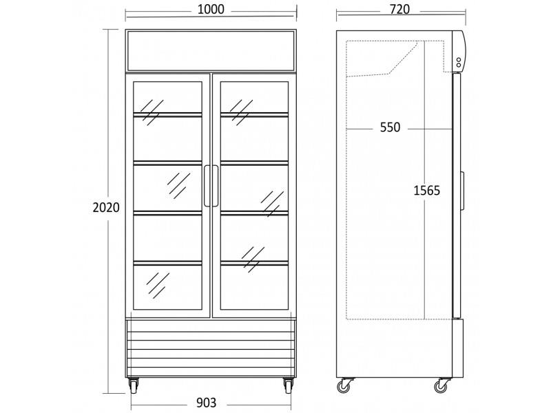 Bild 4: Esta Getränkekühlschrank HD 802 GLSS