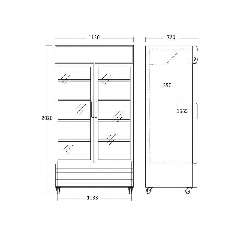 Bild 4: Esta Getränkekühlschrank HD 1002 GLSS