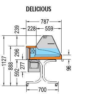 Bild 2: KBS Aufsatzkühlvitrine Delicious 1000 gerade Scheibe