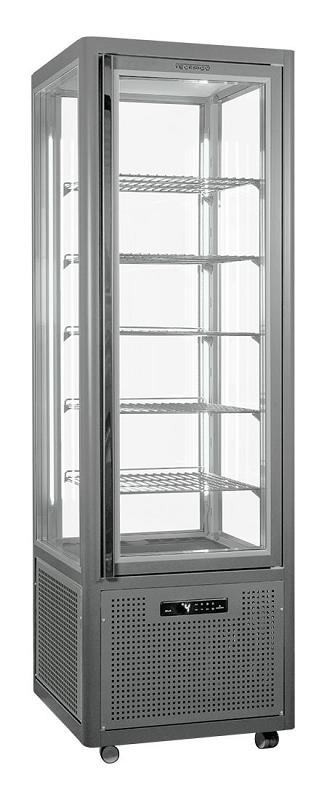 Bild 1: KBS Panoramavitrine Snelle 360 G LED Lichtgrau mit 5 Rosten