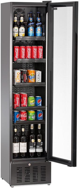 Bild 1: KBS Glastürkühlschrank 316 G Slim schwarz
