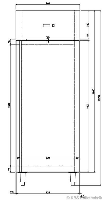 Bild 3: KBS Backwaren-Kühlschrank KU 800 CNS