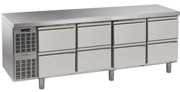 Bild 1: Nordcap Kühltisch, 4 Abteile CLM 4-7051 APL