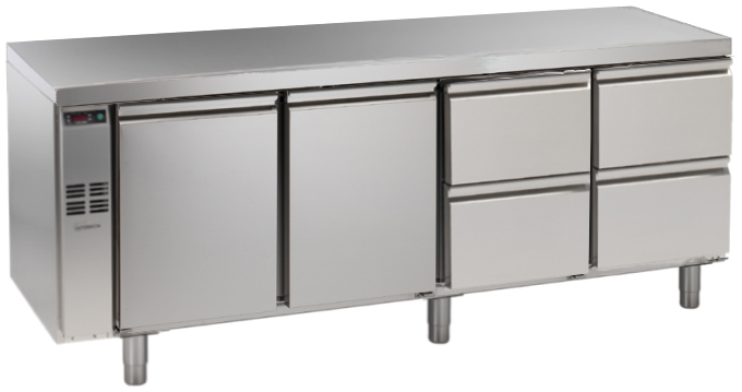 Bild 1: Nordcap Kühltisch, 4 Abteile CLO 4-7031 APL