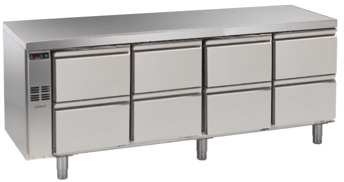 Bild 1: Nordcap Kühltisch, 4 Abteile CLO 4-7051 APL