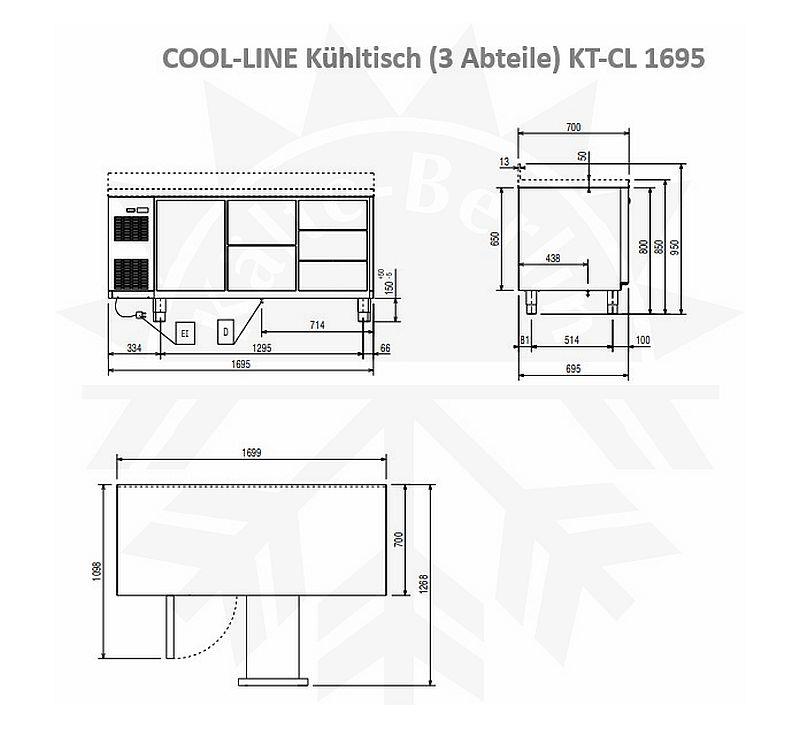 Bild 4: Nordcap Cool-Line Kühltisch KT-CL 1695 6Z