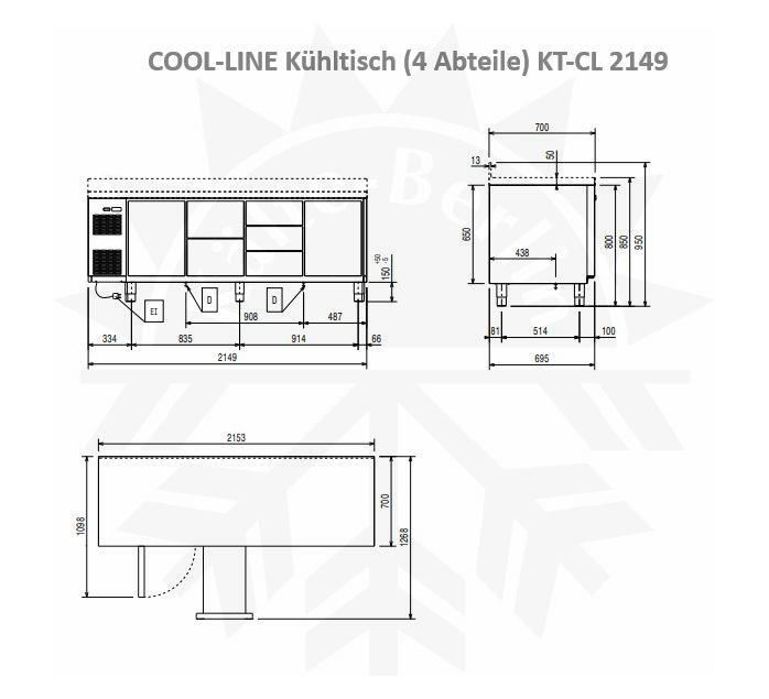 Bild 3: Nordcap Cool-Line Kühltisch KT-CL 2149 8Z