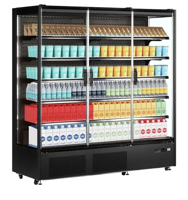 Bild 3: Nordcap Wandkühlregal mit 3 Drehtüren WKU 1870 BLACK