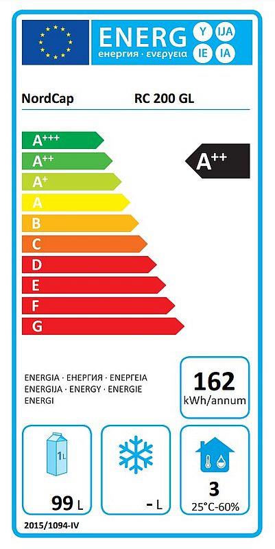 Bild 2: Nordcap Cool-Line Umluft-Gewerbekühlschrank RC 200 GL WEISS
