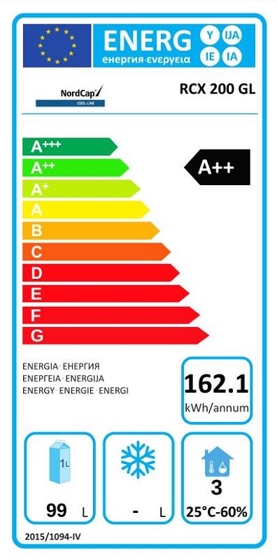 Bild 2: Nordcap Cool-Line Umluft-Gewerbekühlschrank RCX 200 GL INOX