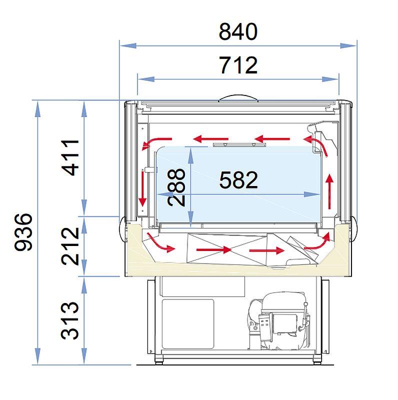 Bild 2: Nordcap Kühlinsel Tiefkühlinsel KOS RV TB-TB 150