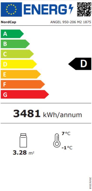 Bild 3: Nordcap Wandkühlregal Angel 950 -206 M2 1875