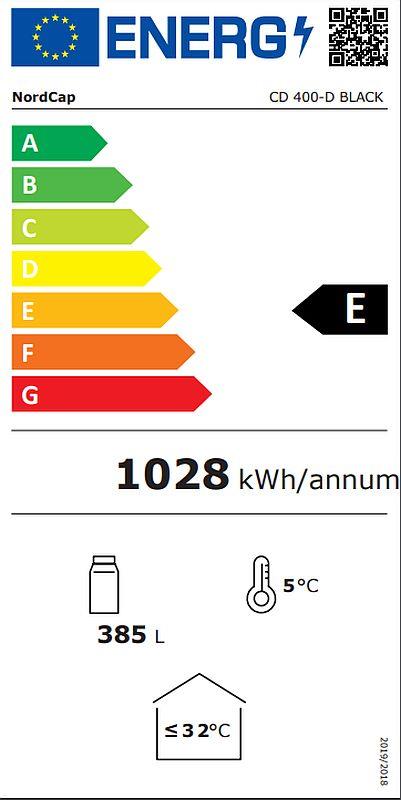 Bild 2: Nordcap Cool-Line Glastürkühlschrank CD-400-D Black
