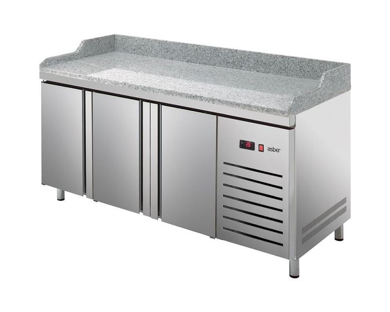 Bild 1: KBS Pizzakühltisch Pizza PKT 3000 mit 3 Türen