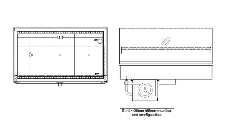 Bild 3: Nordcap Einbau-Kühlvitrine BAK 132-53-E