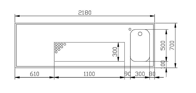 Bild 1: Nordcap Schanktischabdeckung  SAD 2180-1 CNS