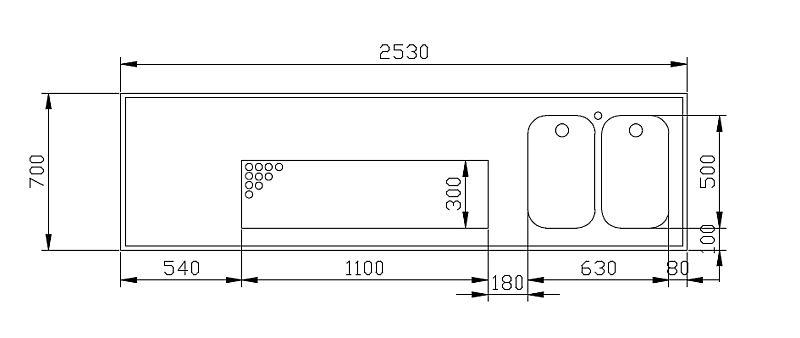 Bild 1: Nordcap Schanktischabdeckung  SAD 2530-2 CNS