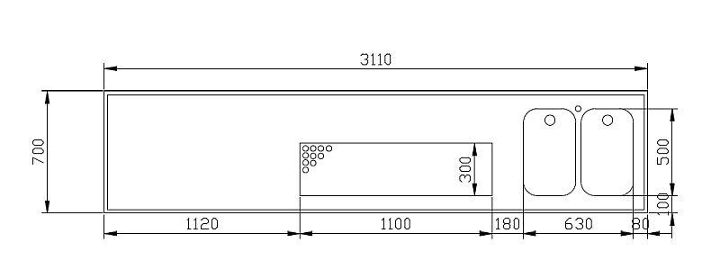 Bild 1: Nordcap Schanktischabdeckung SAD 3110-2 CNS