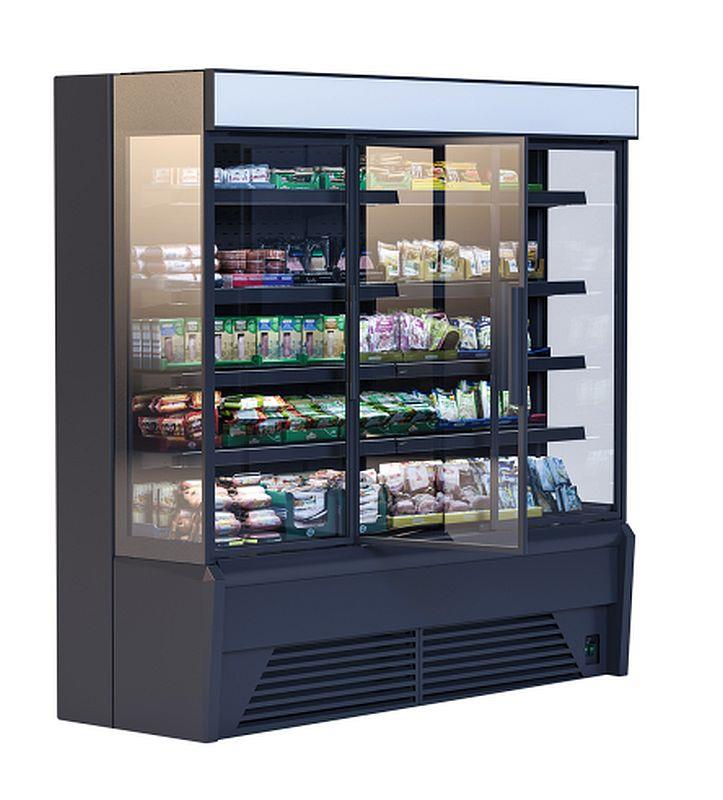 Bild 1: KBS Kühlregal BALI Pro 252 Black Line mit Drehtüren