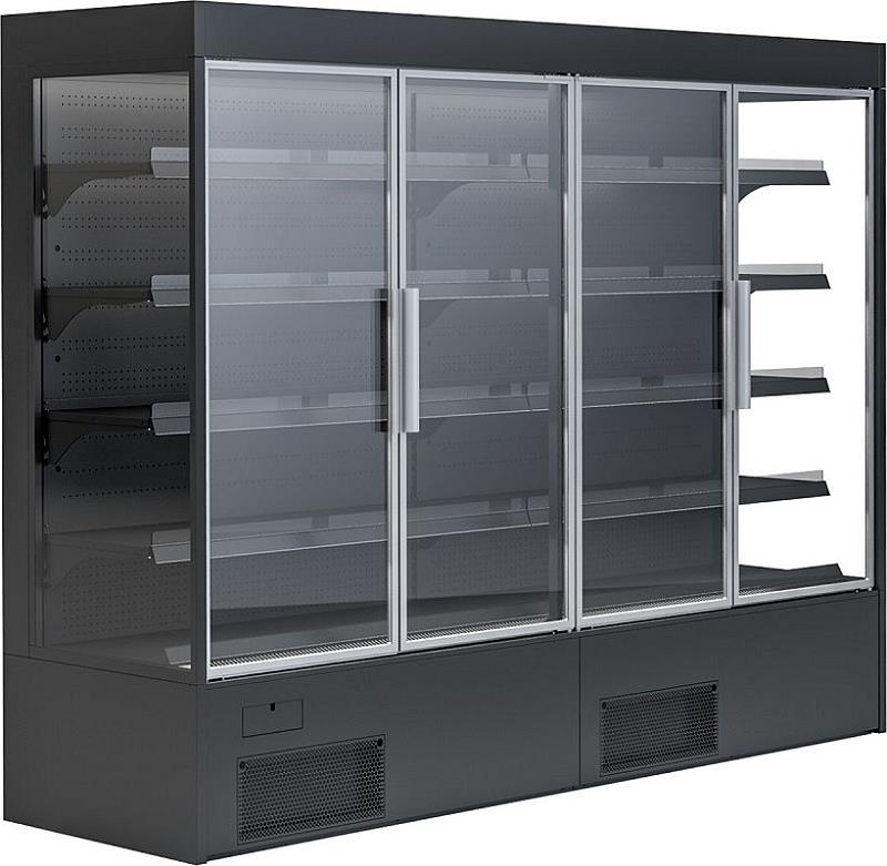 Bild 1: KBS Wandkühlregal Variant 257 Black Line mit Drehtüren