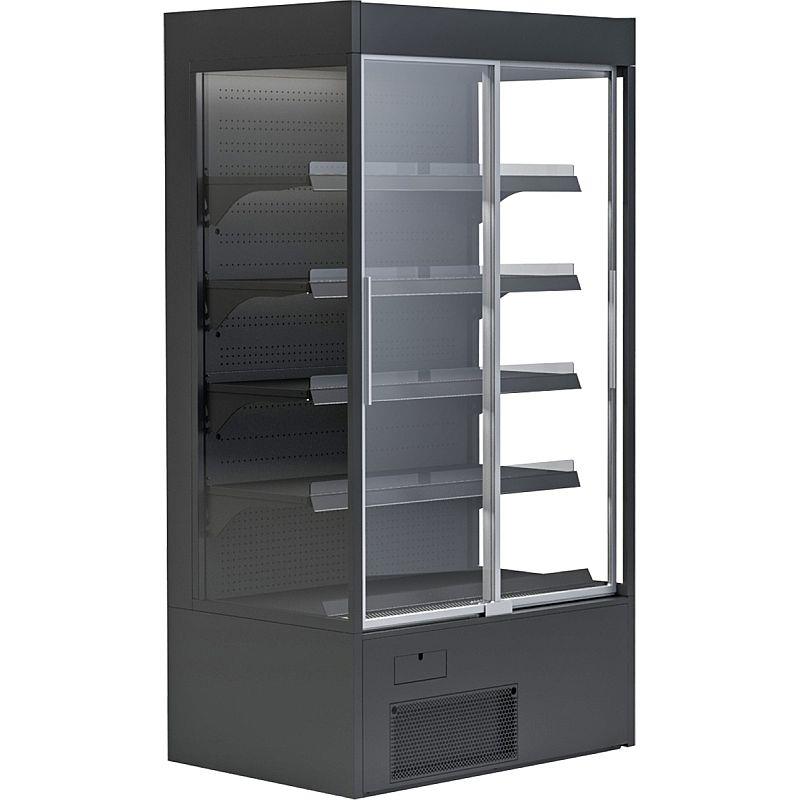 Bild 1: KBS Wandkühlregal Variant 194 Black-Line mit Glasschiebetüren