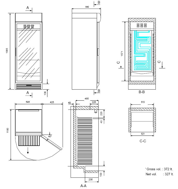 Bild 3: KBS 375 GDU Glastürkühlschrank mit Display