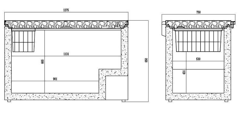Bild 3: KBS 47 Tiefkühltruhe, mit Hebedeckel