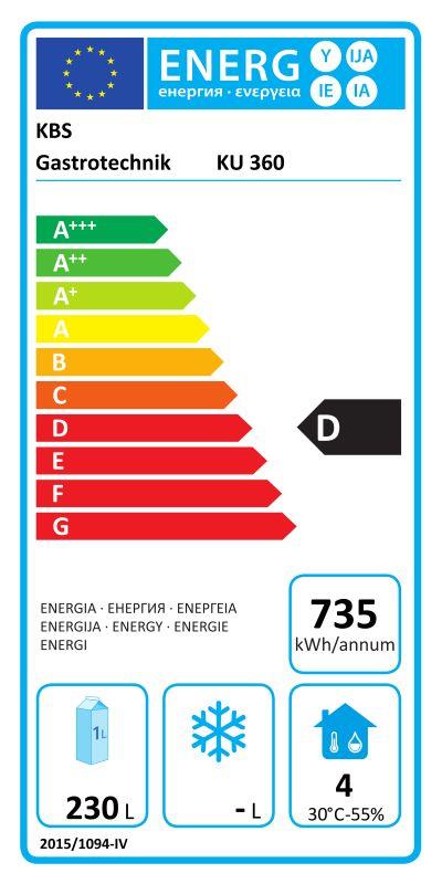 Bild 2: KBS Energiespar-Kühlschrank KU 360 weiss