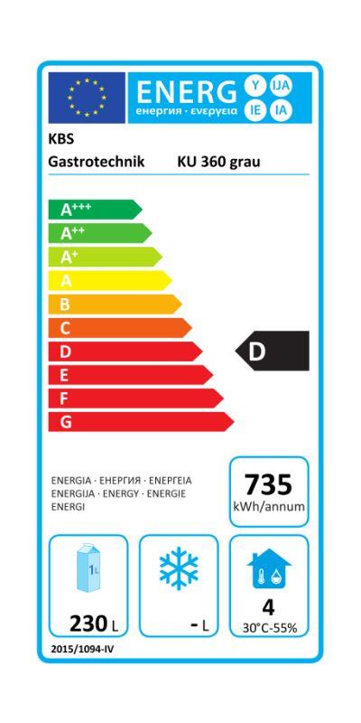Bild 2: KBS Volltürkühlschrank KU 360 grau