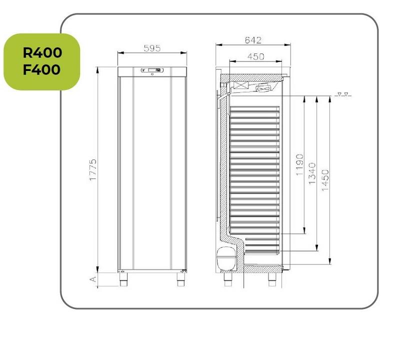 Bild 5: Gram G+ COMPACT R400 G S - Edelstahl-Kühlschrank