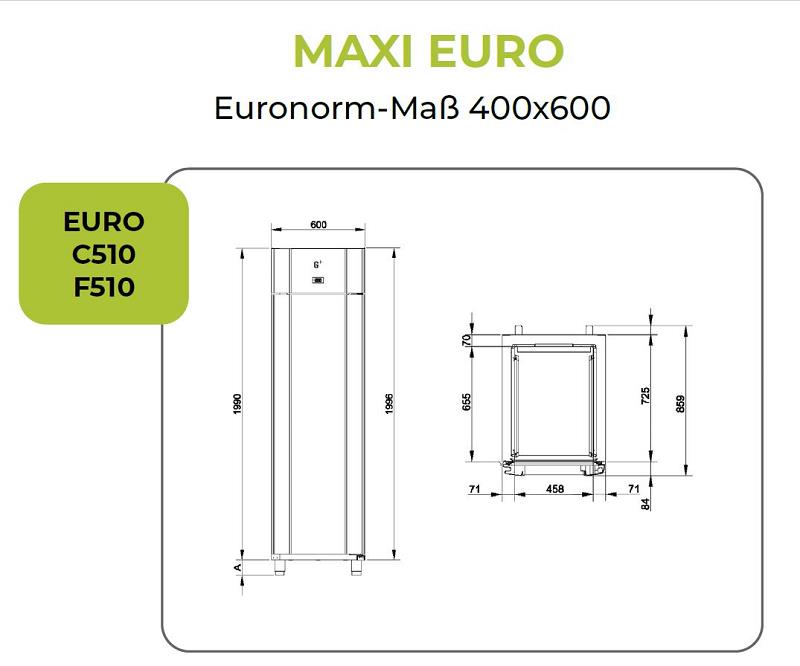Bild 5: Gram G+ MAXI C510 Euro - Edelstahl-Kühlschrank EN1