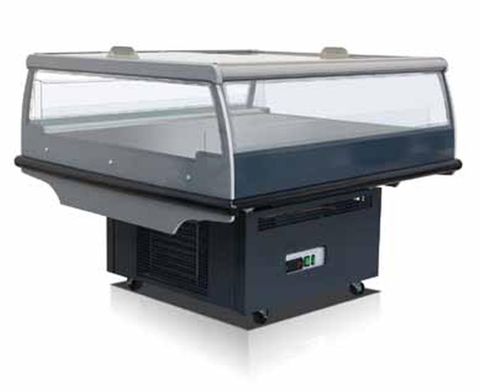 Bild 1: AHT Kühlinsel Stella 125-09 Glasschiebedeckel