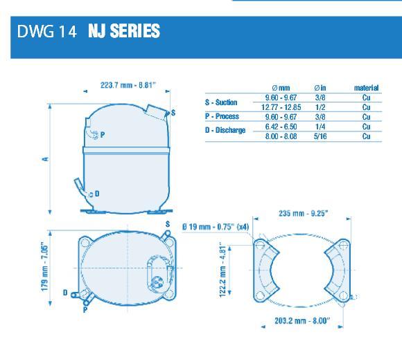 Bild 4: Kompressor Embraco NJ6226ZX HMBP R134a