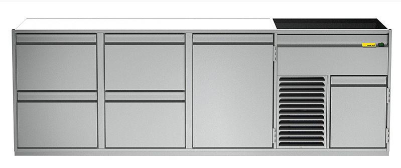 Bild 1: Nordcap Getränketheke Amsterdam - 2 Becken rechts